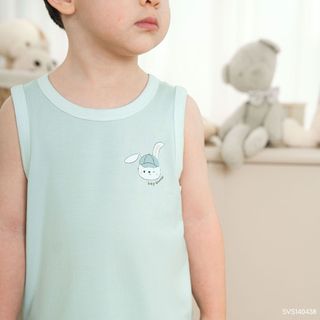 Bubaby Bộ ba lỗ thỏ Bunny, bộ ba lỗ thoàng mát, dễ vận động | Quần áo trẻ em mềm mịn | SVS140438 T6.1