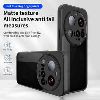 Ốp điện thoại mờ màu đen Thích hợp cho Xiaomi 15 14 Ultra 17 15 14 T Pro Túi khí bốn góc mờ Vỏ bảo vệ chống rơi