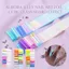 FAVORITEGOODS Dán Móng Tay Nghệ Thuật, Giấy Thủy Tinh Ánh Sáng Aurora Giấy Dán Móng Tay, 10 Cuộn Mảnh Chuyển Đề Can DIY Làm Móng Tay