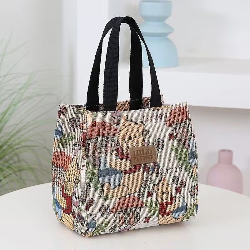 Phong Cách Mới Tote Hoạt Hình Dày Vải Mẹ Dung Tích Lớn Làm Việc Học Sinh Hộp Cơm Trưa Bento 2026-6-1