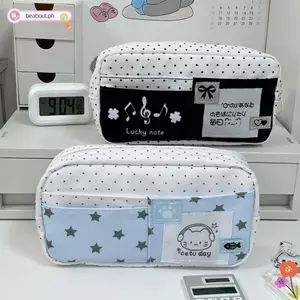 Túi đựng bút BEABOUT, Bút chì chấm bi nhiều lớp, Túi đựng văn phòng phẩm di động dung tích lớn Kawaii Quay lại trường học
