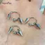 AqToCna 1 Gothic Thép Không Gỉ Barbell Spike Thả Stud Bông Tai Đinh Tán Cong Sụn Xuyên Bông Tai Cho Nữ Y2K Đảng Trang Sức AqToCna