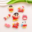 Set Charm Shin Đỏ May Mắn Tinh Nghịch Và Hội Bạn May Mắn Kawaii, Bộ Charm Mèo Tài Lộc Ngựa Đỏ Cún Dễ Thương