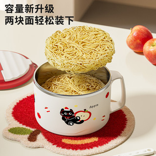 Bát cơm bằng thép không gỉ 304 Cơm căng tin Bát súp dung tích lớn Ký túc xá sinh viên có nắp Bát mì ăn liền có thể thoát nước SNUF