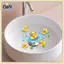 B & N Yellow Du PVC Phòng Tắm Treo Tường Chống Thấm Nước Có Thể Tháo Rời Decal Dễ Thương Cho Nhà Vệ Sinh Và Bồn Rửa Trang Trí Phòng Trẻ Em.