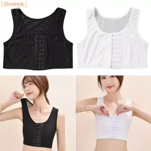 OUSXA 1 Cái Ngực Shaper, Trans Lesbian Flat Vest Ngực Tank Top Corset, Đồng Tính Nữ Tomboy M-3XL Đồ Lót Ngực Chất Kết Dính