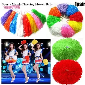 YOFFOR 1 Cặp Cổ Vũ pompoms 9 Màu Sắc Lạ Mắt Trang Phục Khiêu Vũ Trang Trí Tiệc