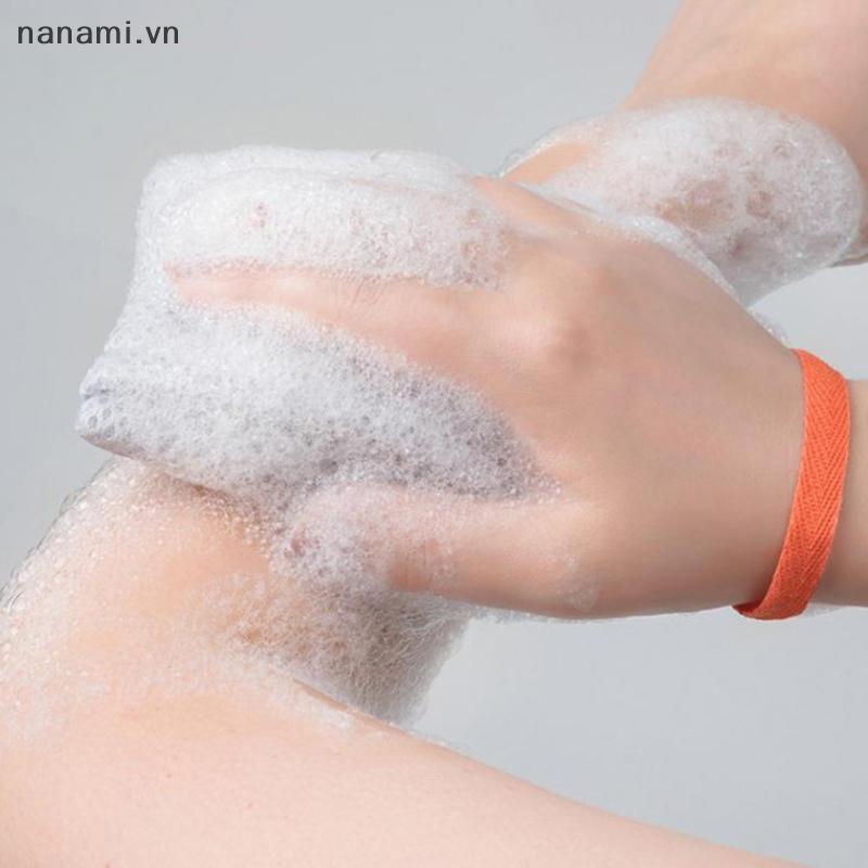 [nanami] Lưới tạo bọt rửa mặt tắm Túi đựng xà phòng hai mặt tẩy tế bào chết cơ thể Bọt biển chà sàn lưới phòng tắm Nhà thơ xà phòng [VN]