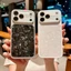 Ốp Điện Thoại Thủy Tinh Họa Tiết Vỏ Đơn Giản Cho iPhone 17 Pro Max 16 15 14 13 Vỏ Bảo Vệ Chống Sốc