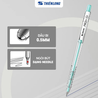Combo 10 Bút Bi Thiên Long TL-105 Pro 027 Ngòi 0.5mm – Bút Bấm Thân Màu Pastel Thu Ngòi Thông Minh