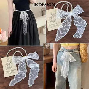 Băng đô ren JKDESIGN, Ruy băng tóc cổ tích, Dây chuyền thời trang Hoa Phụ kiện tóc đa chức năng dành cho nữ
