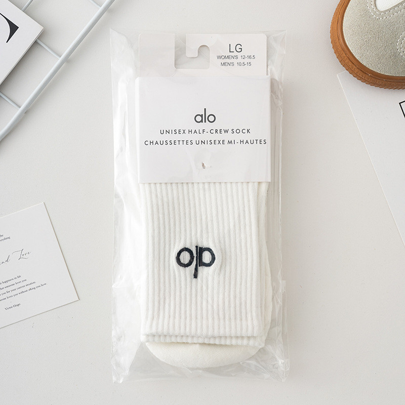 Tất tập Yoga ống dài Cotton nguyên chất thêu Mỹ Tất thể thao thoáng khí và chống trượt