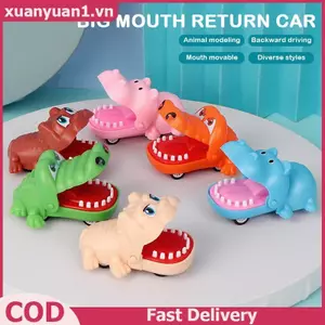 XUAN Cắn Tay Cá Sấu Miệng Kéo-ba Đồ Chơi Ô Tô Hoạt Hình Hippo Puppy Kéo Ba Đồ Chơi Xe Báo Chí Răng Cắn Ngón Tay Triy Đồ Chơi VN