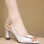 Giày Sandal Mũi Mở Nữ Nhỏ Gót Màu Phù Hợp Với Dây Một Dòng Giày Mũi Cá 2026 Phong Cách Mới Mùa Hè Mặc Ngoài Cao Gót Lưng
