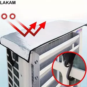 Vỏ điều hòa LAKAM, Tấm nhôm bảo vệ điều hòa không khí bạc, Túi làm sạch cách nhiệt ngoài trời