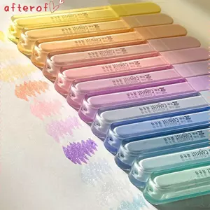 AFTEROF 3 Cái / bộ Sparkling Highlighter, Bút Huỳnh Quang Bảo Vệ Mắt Màu Gradient, Văn Phòng Phẩm Đa Năng Graffiti Tranh Bút Đánh Dấu Màu Văn Phòng Học
