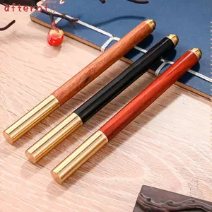Bút đài phun nước AFTEROF, Bút bi bằng đồng thau thân gỗ, Sinh viên kinh doanh bền bỉ Dụng cụ viết Đồ dùng văn phòng trường học