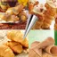 {AKIN} Ống Cannoli Inox Khuôn Nướng Bánh 6 Miếng Có Túi Ống Cho Gia Đình Làm Bánh Ngọt Bộ Món Tráng Miệng {a}