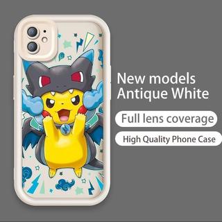 Ốp Lưng Cho iPhone 11 12 13 Pro Max Hoạt Hình Silicon Cầm Tay Mềm TPU Pikachu Bulbasaur Pokémon Angel Eye Vỏ Điện Thoại Chống Sốc