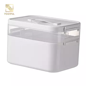Hộp Đựng Y Tế Đa Năng Có Khay Hộp Sơ Cứu Hộp Vận Chuyển Phòng Tắm May Thủ Công Phòng Khách