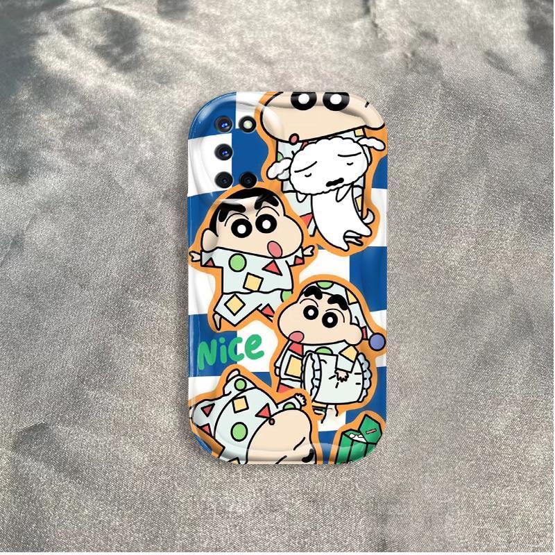 Thích hợp cho điện thoại thông minh 3D OPPO A52 A72 A92 Bút chì mềm Shin-chan Vỏ điện thoại chống sốc