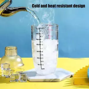 GCDHome 500 / 700 / 1000ml PC Nhựa Cotail Shaker Martini Tay Shaker Cốc Có Cân Trà Sữa Barware Uống Bình Trộn Nóng