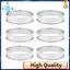 6 Gói Nhẫn Muffin Anh Cán Đôi 4 Inch, Nhẫn Crumpet Inox, Nhẫn Tart, Tròn