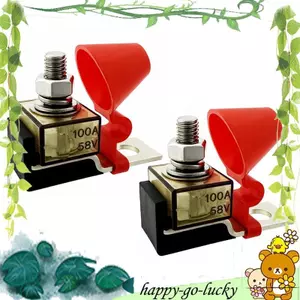 Dành cho thuyền, biển, RV, hệ thống năng lượng mặt trời Bộ khối cầu chì đầu cuối MRBF tương thích-58V DC Max / IP66 Cầu chì chống nước 2 chiếc 100Amp