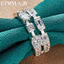 URMYLADY Bạc 925 Vuông / Tròn / Hình Bầu Dục Zircon 7-10 # Nhẫn Nữ Thời Trang Tiệc Cưới Trang Sức Quyến Rũ