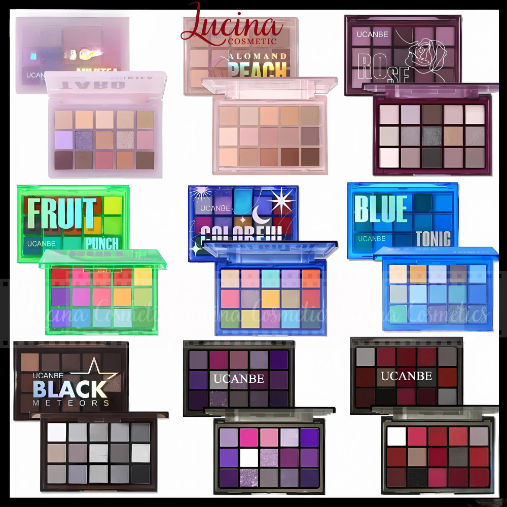 Bảng phấn mắt UCANBE 15 ô nhiều tone màu nghệ thuật trang điểm makeup lên màu mịn lâu trôi ASHU