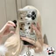 Gương Bạc Chó Con Ốp Lưng Điện Thoại Huawei Pura 90 Pro Max Nova 15 Max 12 11 SE Honor Play 10 10A 5G 4G Vỏ Hoạt Hình Chó Mèo Dễ Thương Ins Phong Cách Mềm