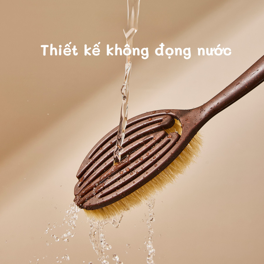 Bàn Chải Tắm Chà Lưng HomeMate Cán Dài Lông Mềm, Cọ Tắm Massage Tẩy Tế Bào Chết Toàn Thân