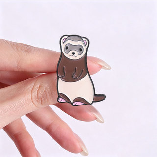 Hoạt Hình Dễ Thương Ferret Men Trâm Sáng Tạo Và Thú Vị Động Vật Huy Hiệu Ba Lô Quần Áo Phụ Kiện Quà Tặng Cho Bạn Bè