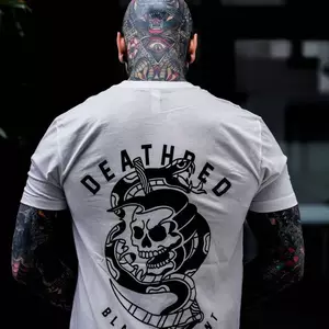 Áo thun ngắn tay cỡ lớn Skeleton Snake Dark American Street dành cho cặp đôi
