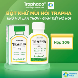 Mỹ phẩm Bột Khử Mùi Trapha Traphaco Khử Mùi Hôi Chân, Hôi Nách Và Giảm Tiết Mồ Hôi - Hộp 30g