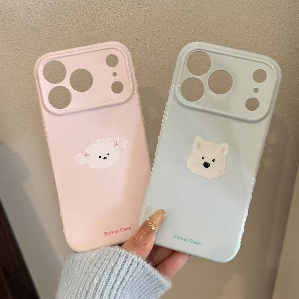 Ốp lưng chó nhỏ đáng yêu cho iPhone17 16 Pro Max/15 Pro Max/14 Pro Max/13 Pro Max độclạ