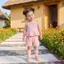 Trang phục mùa hè cho bé gái mới biết đi Móc chắp vá Dây buộc thắt nút Spaghetti Dây đeo áo + Quần short Bộ 2 chiếc