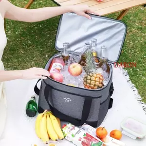 Túi dã ngoại DARON, Túi làm mát lưu trữ thực phẩm dung tích lớn không thấm nước, Túi Tote cách nhiệt chống rò rỉ bằng vải Oxford bền bỉ Sử dụng văn phòng