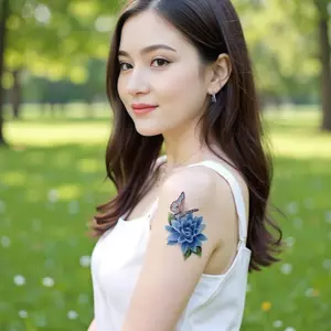 AqToCna 20 Tờ Chống Thấm Nước Tạm Thời Hoa Bướm Hình Xăm Stiers Nữ Thời Trang Nghệ Thuật Gợi Cảm Có Thể Tháo Rời Nam Cơ Thể Stier Lâu Dài AqToCna