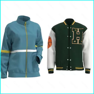 SY3 Stranger Things Season 4 Trang Phục Hóa Trang Dây Kéo Nút Cardigan Áo Halloween Trang Trí Bóng Chày Đồng Phục YS3
