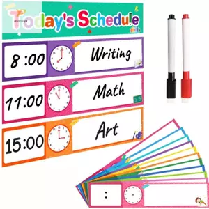 PPY Kids Lập kế hoạch lịch trình hàng ngày Bảng nhiệm vụ hàng ngày Công cụ lập kế hoạch tường với thiết kế hoạt hình vui nhộn để quản lý thời gian Mục tiêu học tập