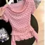 Phiên bản Hàn Quốc Cổ tròn chấm bi sang trọng Không đều Xù khâu áo thun ngắn tay nữ 20