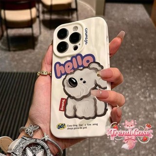 Ốp điện thoại hình chú chó con giả mạo cho iPhone 16Pro Max girl 11 12 13Pro Max 14Plus 15Pro XR XS Max 7 8 Plus