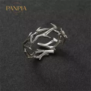 PNPIA- Vintage Goth Gai Cặp Đôi Nhẫn Dành Cho Nam Nữ Không Đều Mở Vine Punk Nhẫn Dự Tiệc Trang Sức Quà Tặng Phụ Kiện