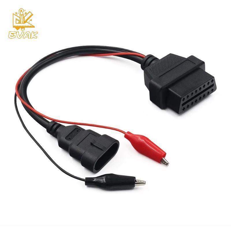 Alittlesetrtu Cho Fiat / Alfa / Lancia 3 Pin Đến 16 Pin OBDII OBD2 Kết Nối Adapter Tự Động- Cáp Ô Tô Cho Fiat 3pin Nữ Chẩn Đoán Cáp VN