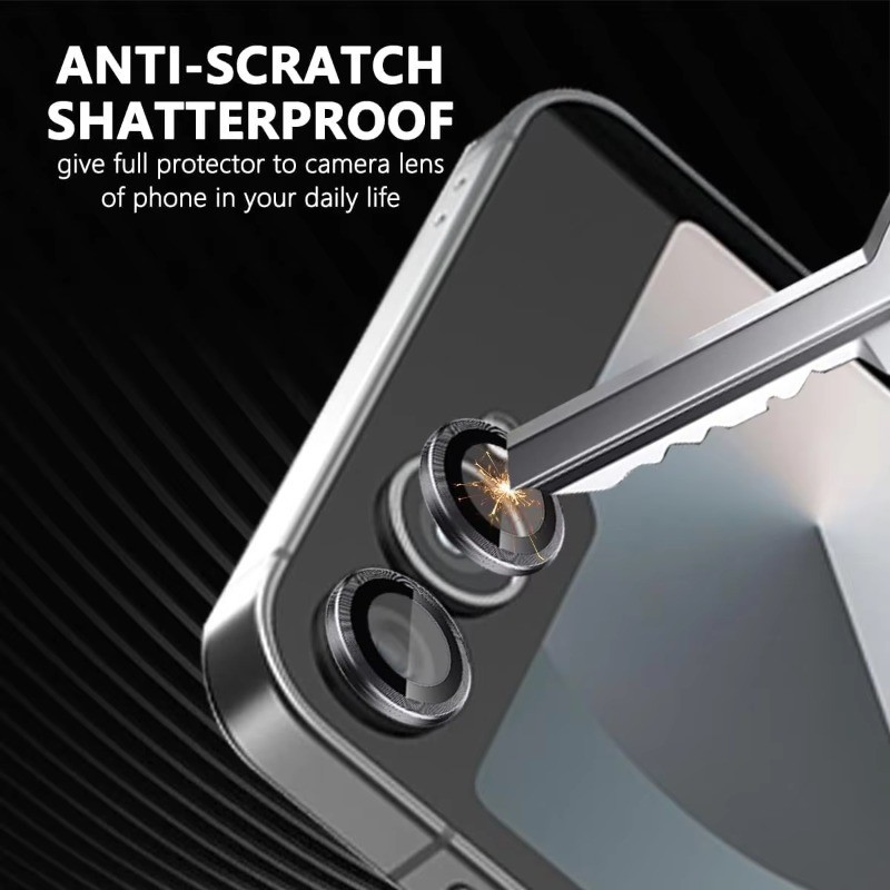 Dành Cho Samsung Galaxy Z Fold Flip 5 Điện Thoại Camera Bảo Vệ Ống Kính Vòng Dành Cho Samsung Galaxy W24 Flip 5G Hợp Kim Nhôm Bảo Vệ Kính Cường Lực Ống Kính Phim