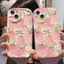 Ốp Lưng Cho OPPO Reno 15 14 13 12 11 10 Pro 8 6 15F 14F 13F 8Z 7Z 6Z A6X A3X A5i A17K A16K A16E A15S A12E Kem Sóng Cong Cạnh Họa Tiết Hoa Tulip Hồng NYK133