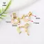 2 Chiếc 18K Mạ Vàng dát Zircon Kết Nối Khóa Đồng Thau Mặt Dây Chuyền Bail Khóa Trang Sức Làm DIY Handmade Nelace Làm [Mina]