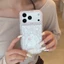 Ốp Cho iPhone 17 Pro Max 16P 15 Sáng Tạo Chảy Cát Cát Nữ Tính Hoa Ngọt Ngào Thỏ Thỏ Họa Tiết Mềm TPU Chống Sốc Vỏ Điện Thoại Chống Trầy Xước Vỏ Bảo Vệ