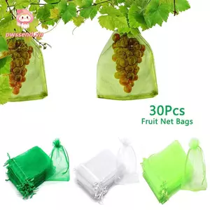 PWSSEND 30 Chiếc Túi Trái Cây Bảo Vệ Thực Vật Hoa Rau Chống Côn Trùng Dây Rút Chống Côn Trùng Có Thể Tái Sử Dụng Kiểm Soát Dịch Hại Lưới Bảo Vệ Túi